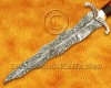 Personalized Handmade Damascus Steel Arts and Crafts Hunting and Survival Kris Dagger Knife Stag Handle