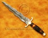 Personalized Handmade Damascus Steel Arts and Crafts Hunting and Survival Kris Dagger Knife Stag Handle