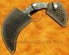 Personalized Collectible D2 Steel Arts and Crafts Hunting and Survival Knife Dual Blade G10 Damascus Pattern Handle