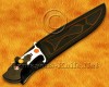 Personalized Handmade Damascus Steel Hunting and Survival Bowie Craft Knife Wolf Crafting Handle