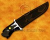 Personalized Handmade Damascus Steel Hunting and Survival Bowie Craft Knife Rhino Crafting Handle