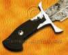 Personalized Handmade Damascus Steel Hunting and Survival Bowie Craft Knife Rhino Crafting Handle