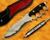 Personalized Handmade Damascus Steel Arts and Crafts Hunting and Survival Collectible Trench Knife