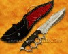 Personalized Handmade Damascus Steel Arts and Crafts Hunting and Survival Collectible Trench Knife