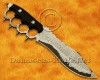 Personalized Handmade Damascus Steel Arts and Crafts Hunting and Survival Collectible Trench Knife