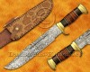 Personalized Handmade Damascus Steel Arts and Crafts Hunting and Survival Crocodile Dundee  Bowie Outback Knife