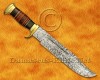 Personalized Handmade Damascus Steel Arts and Crafts Hunting and Survival Crocodile Dundee  Bowie Outback Knife