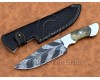 Personalized Handmade Damascus Mosaic Steel Arts and Crafts Hunting and Survival Skinner Knife