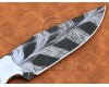 Personalized Handmade Damascus Mosaic Steel Arts and Crafts Hunting and Survival Skinner Knife