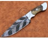 Personalized Handmade Damascus Mosaic Steel Arts and Crafts Hunting and Survival Skinner Knife