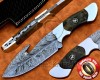 Personalized Handmade Damascus Steel Gut Hook Skinner Hunting and Survival Craft Knife