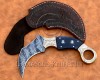 Personalized Handmade Damascus Steel Arts and Crafts Hunting and Survival Karambit Knife Bone Handle