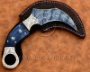 Personalized Handmade Damascus Steel Arts and Crafts Hunting and Survival Karambit Knife Bone Handle