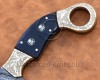 Personalized Handmade Damascus Steel Arts and Crafts Hunting and Survival Karambit Knife Bone Handle