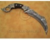 Personalized Handmade Damascus Steel Arts and Crafts Hunting and Survival Karambit Knife