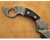 Personalized Handmade Damascus Steel Arts and Crafts Hunting and Survival Karambit Knife