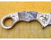 Personalized Scrimshaw Handmade Damascus Steel Arts and Crafts Hunting and Survival Karambit Knife