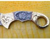 Personalized Scrimshaw Handmade Damascus Steel Arts and Crafts Hunting and Survival Karambit Knife