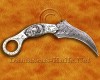 Personalized Scrimshaw Handmade Damascus Steel Arts and Crafts Hunting and Survival Karambit Knife