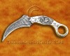 Personalized Scrimshaw Handmade Damascus Steel Arts and Crafts Hunting and Survival Karambit Knife